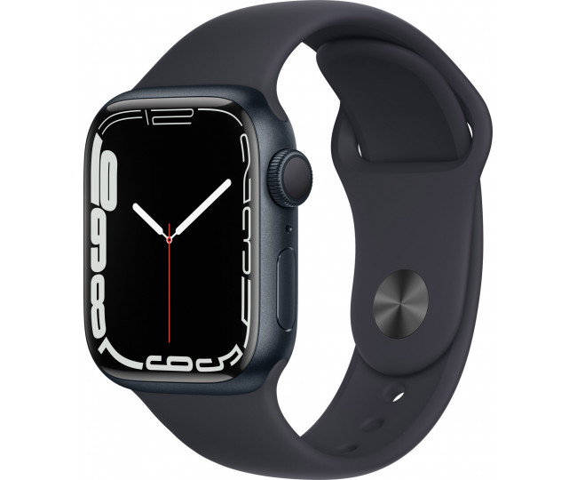 Apple Watch Series 7 GPS 45mm Midnight Aluminum Case With Midnight Sport Band (MKN53) 
